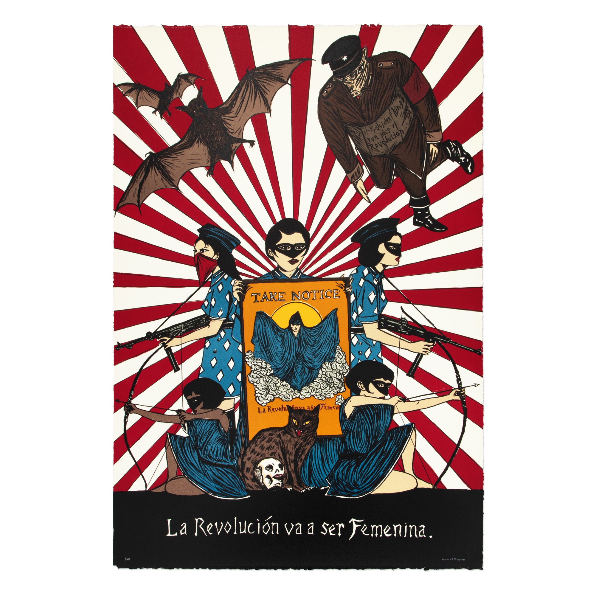 Marcel Dzama, La Revolución va a Ser Femenina