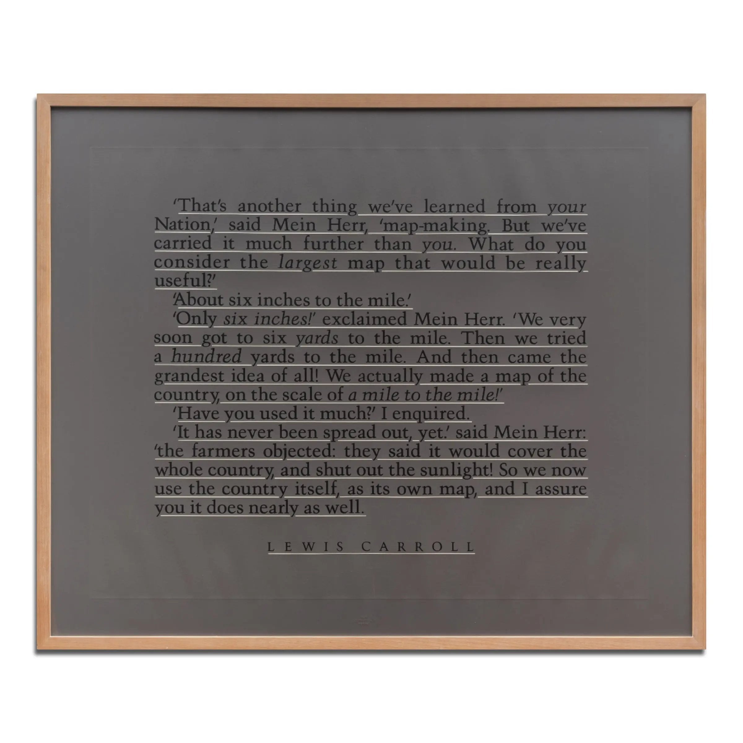 Joseph Kosuth, Map to Indicate