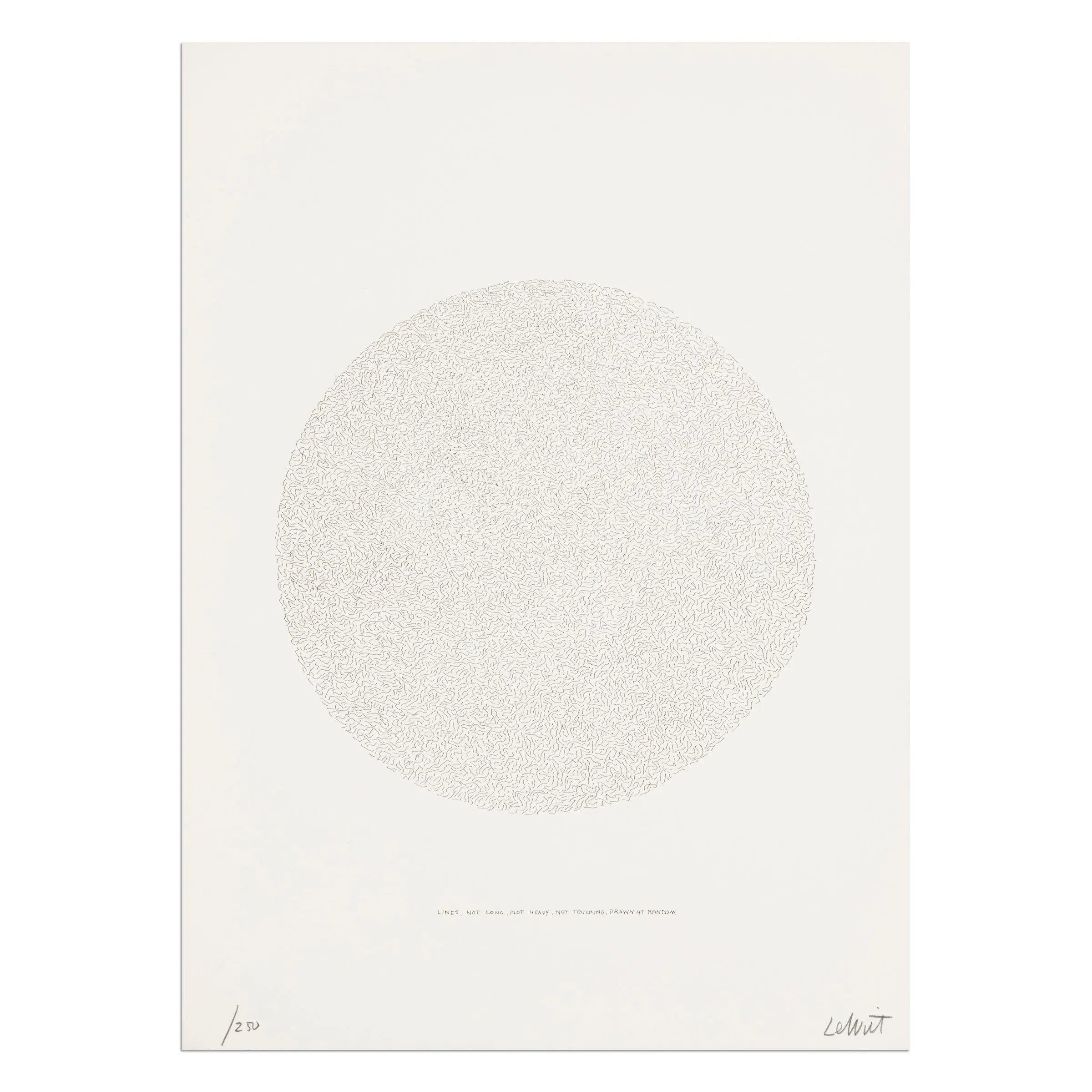 Sol LeWitt - Lines, Not Long, Not Heavy, Not Touching, Drawn at Random (Circle)