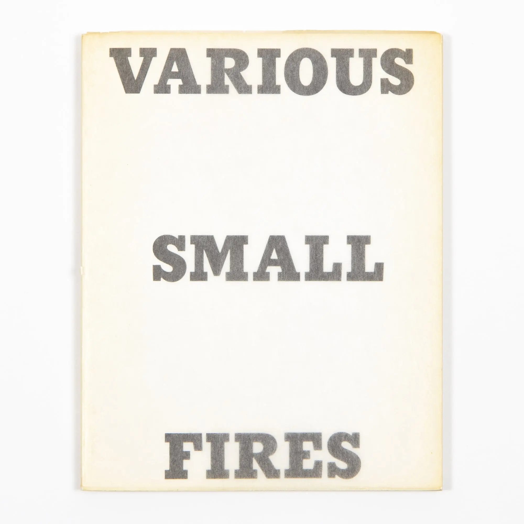 Ed Ruscha - Various Small Fires and Milk