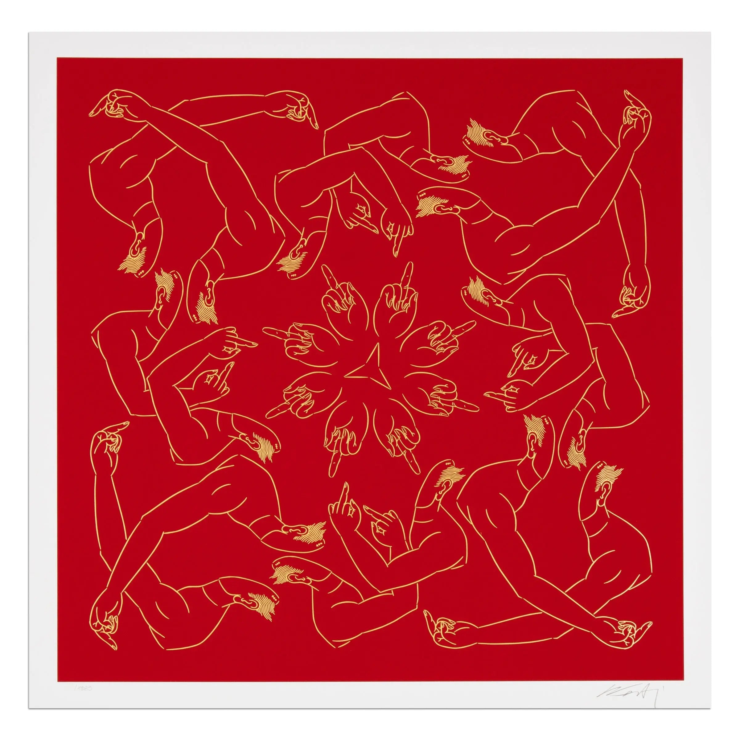 Ai Weiwei - Middle Finger in Red