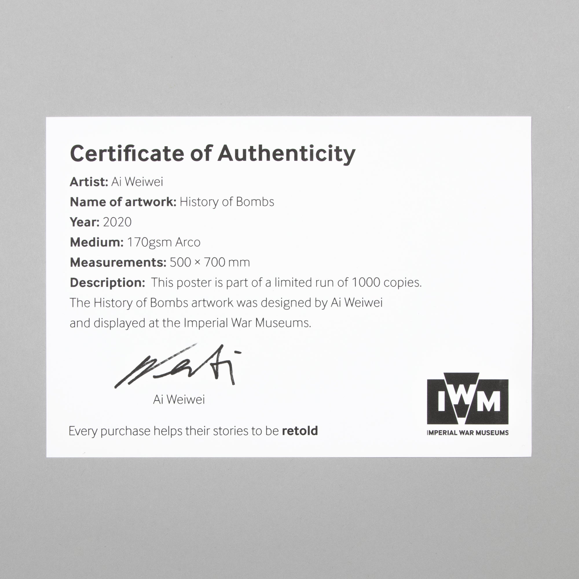 Ai Weiwei - History of Bombs