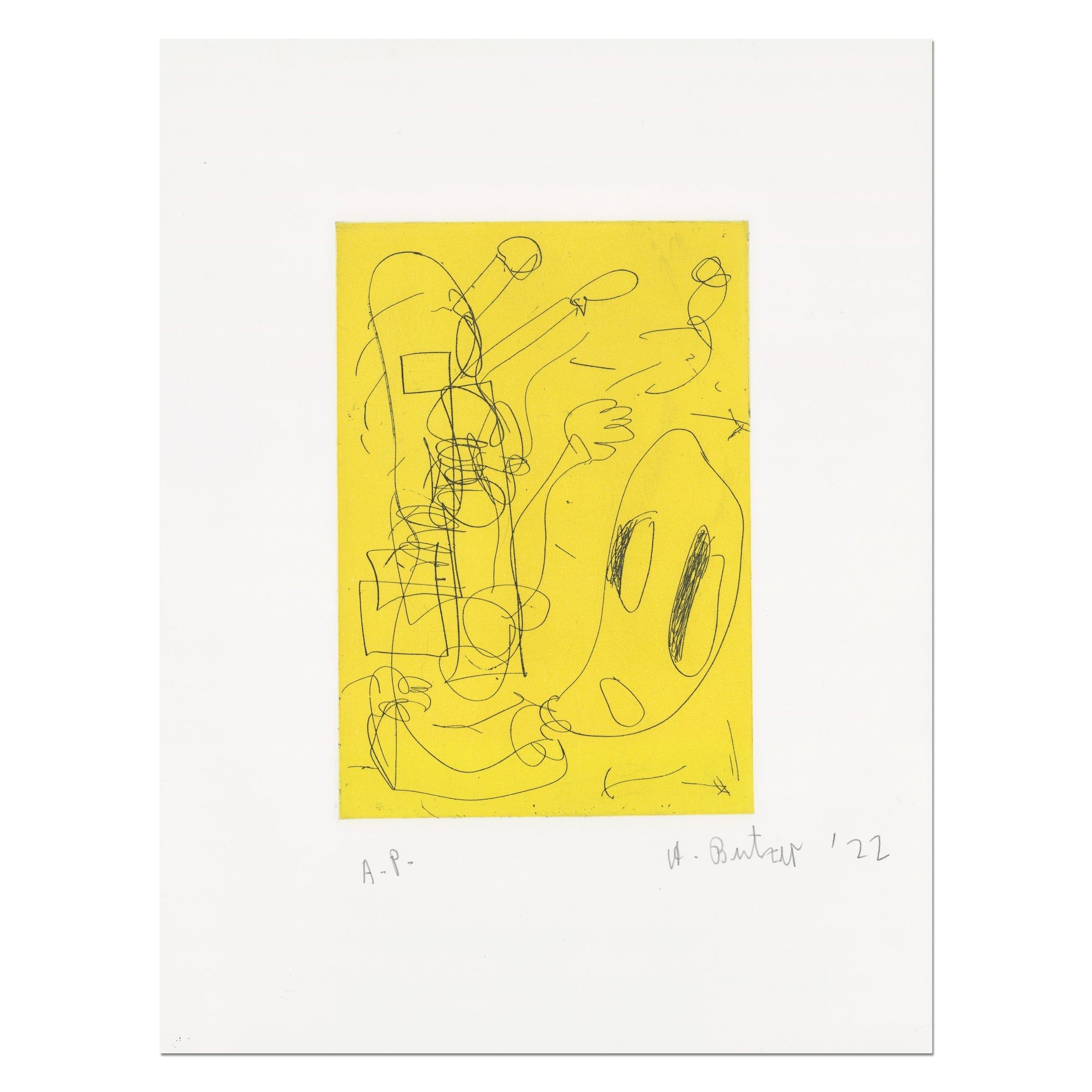André Butzer - Untitled (Yellow)