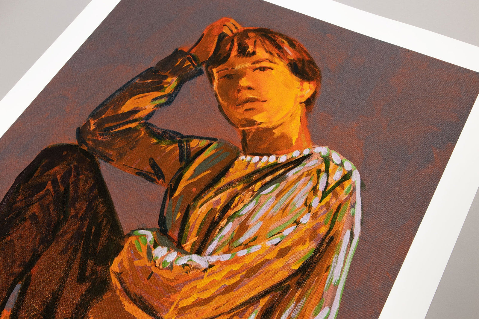 Claire Tabouret - Self-Portrait (Blue)