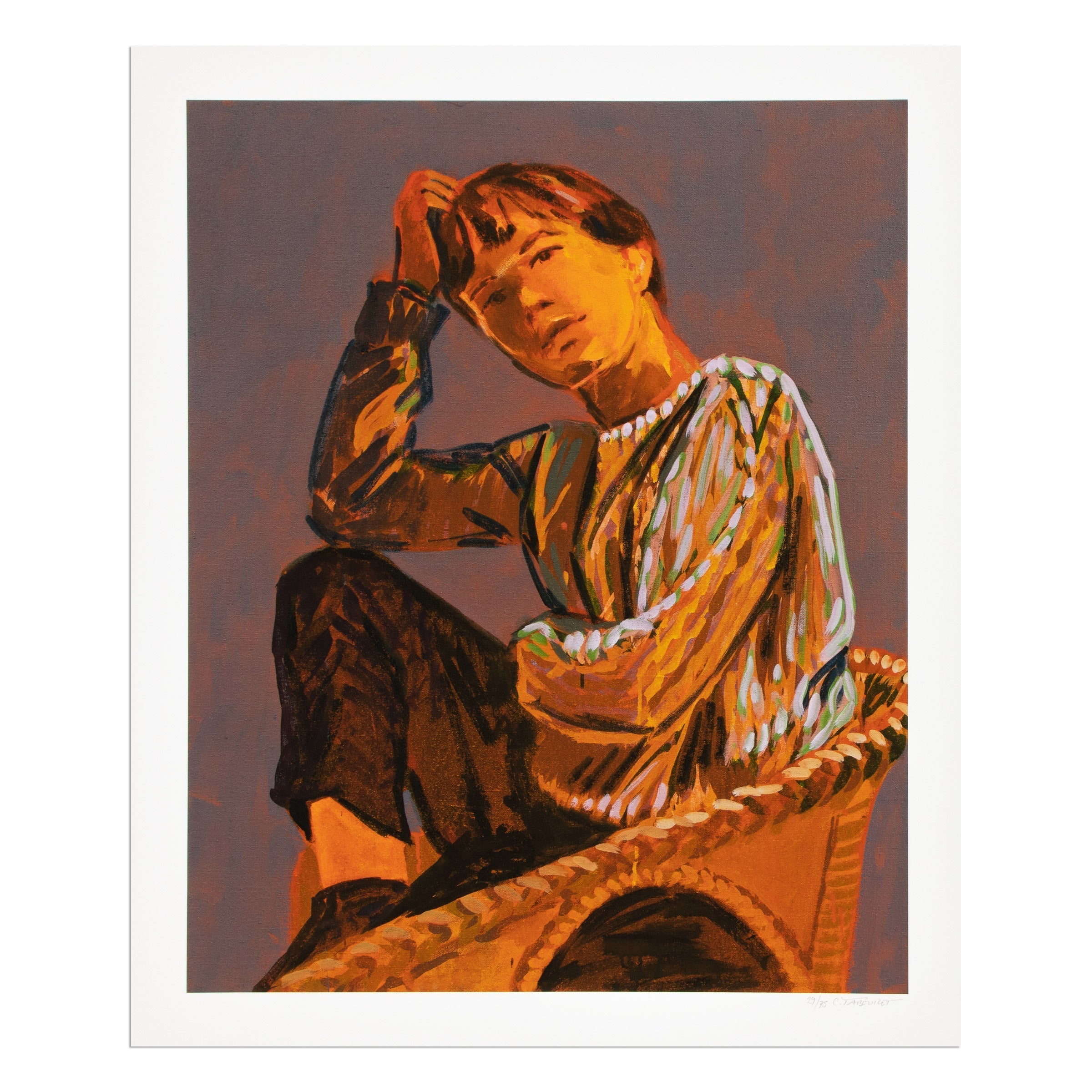 Claire Tabouret - Self-Portrait (Blue)