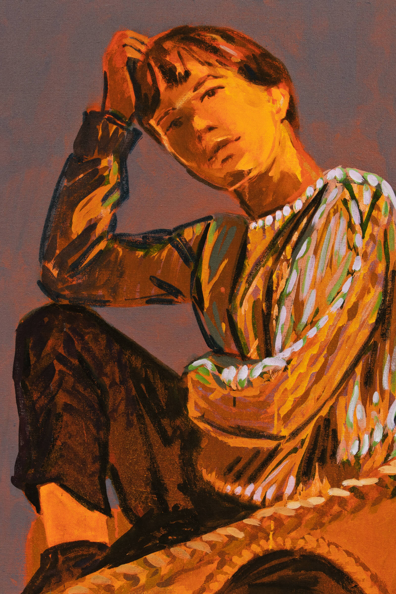 Claire Tabouret - Self - Portrait (Blue)