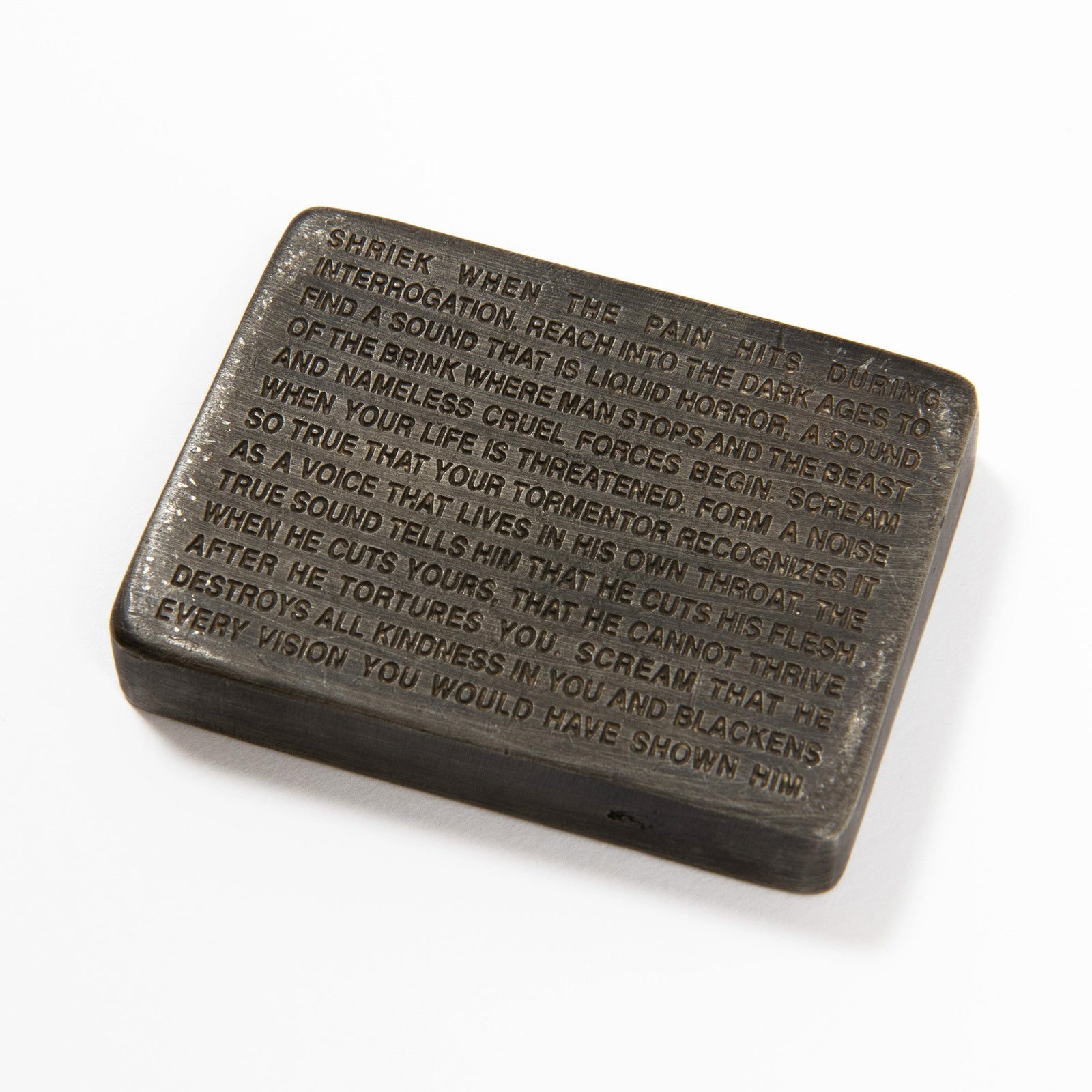 Jenny Holzer - Inflammatory Essays: Shriek When the Pain Hits During Interrogation