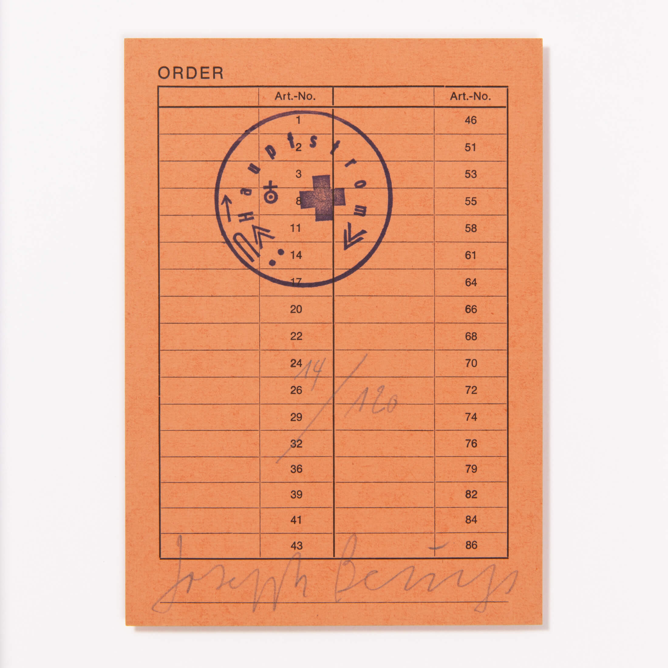 Joseph Beuys – Order