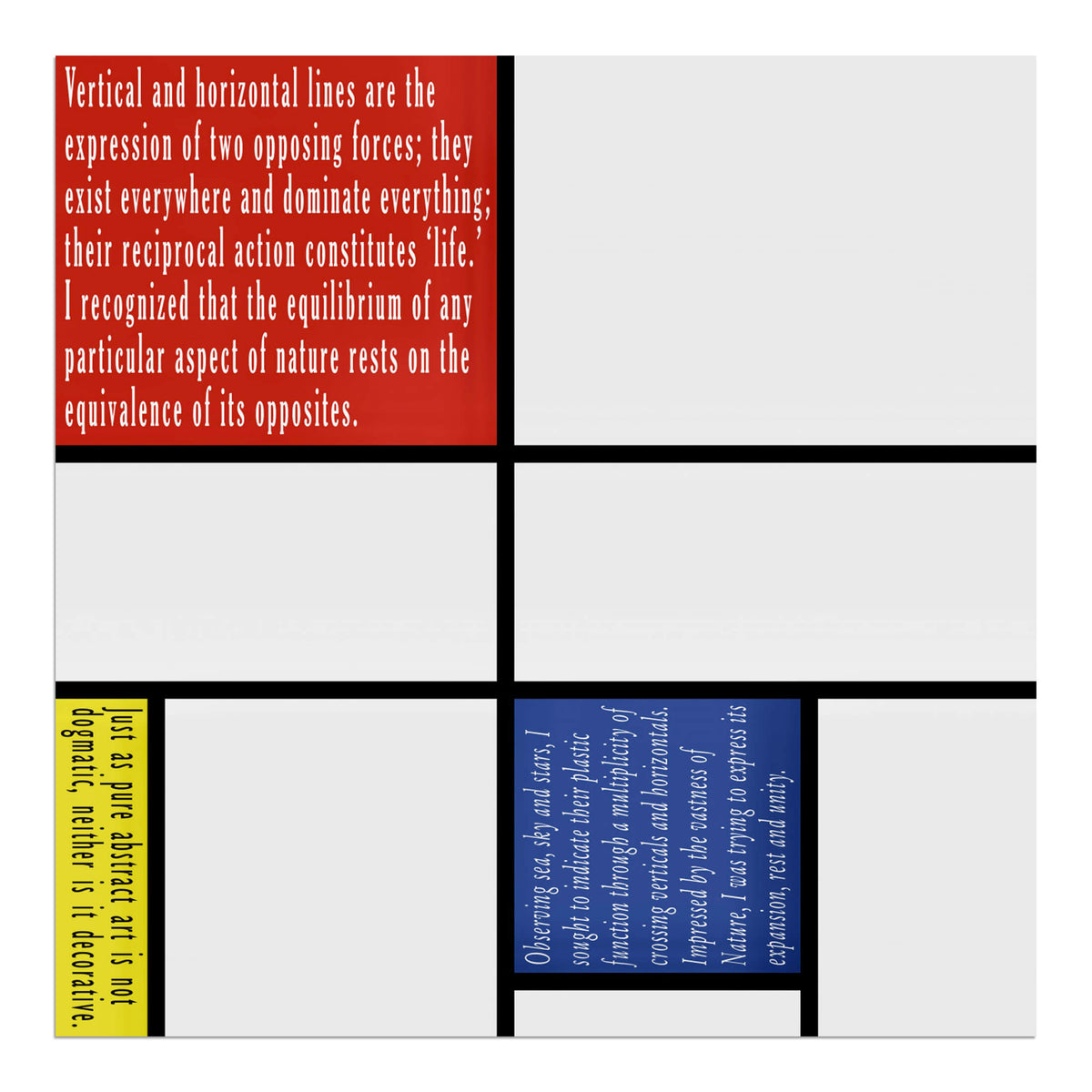 Joseph Kosuth – Mondrian's Work V