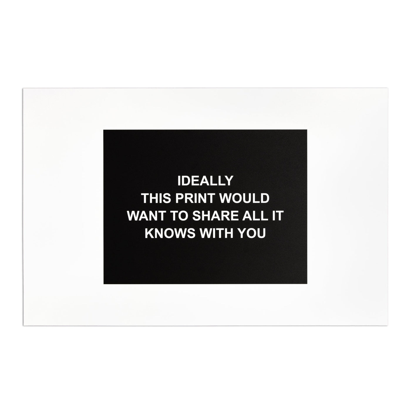 Laure Prouvost - Ideally this print would want to share all it knows with you