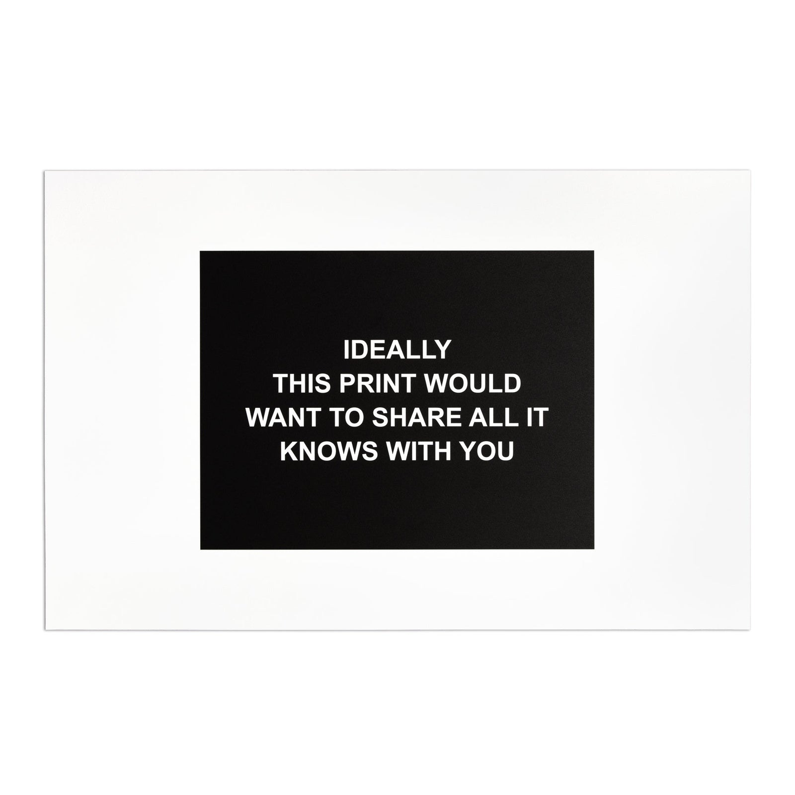 Laure Prouvost - Ideally this print would want to share all it knows with you