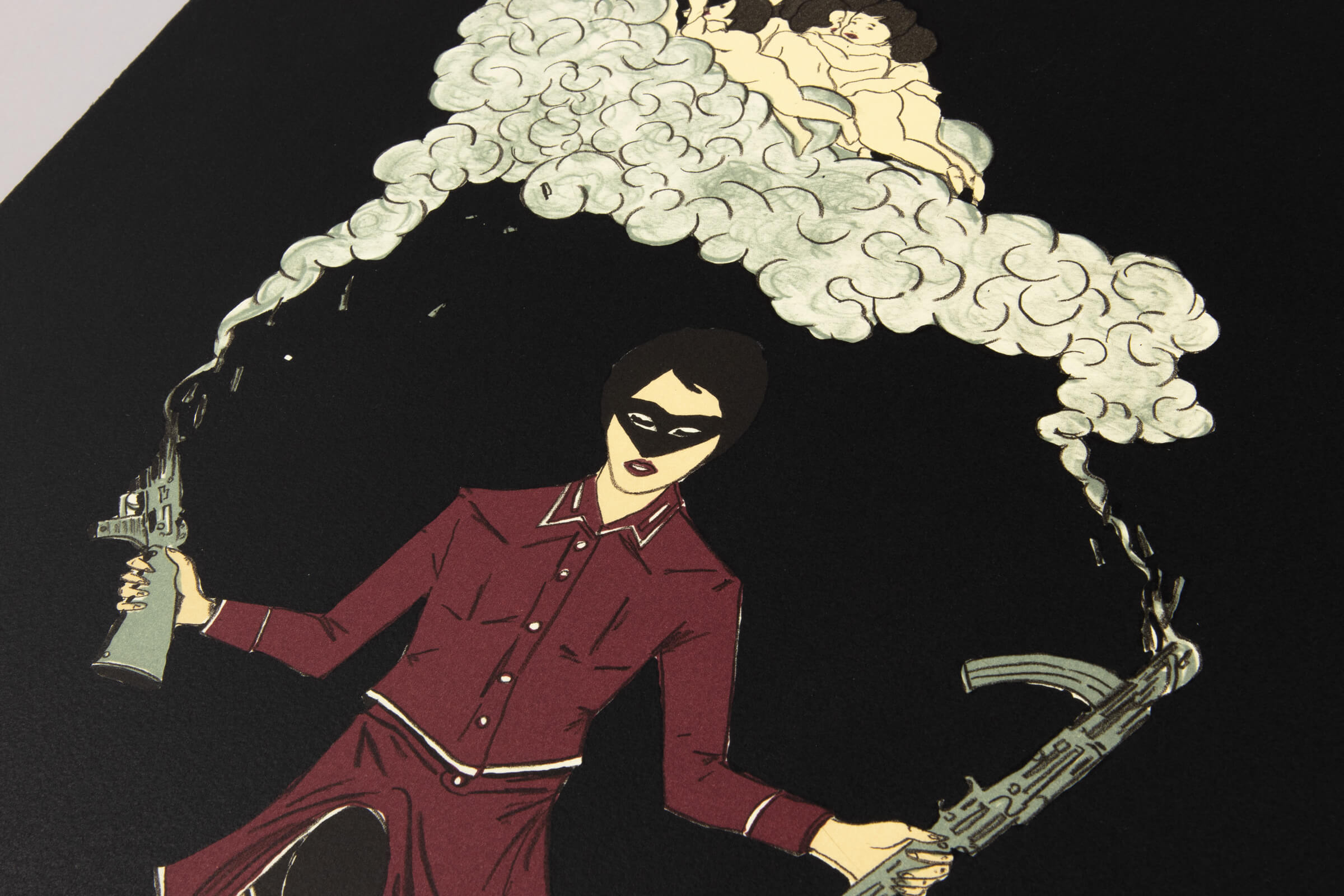 Marcel Dzama – Farewell loved ones (black)