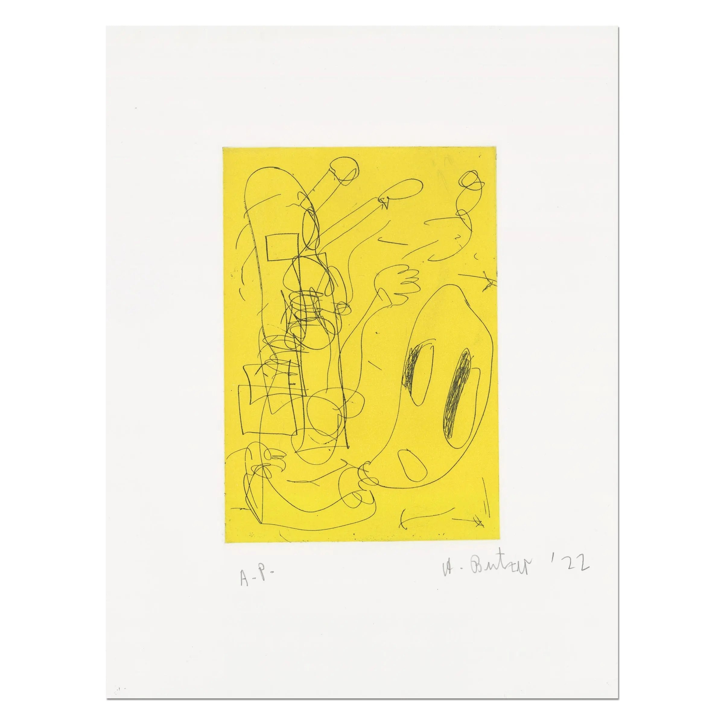 André Butzer - Untitled (Yellow)