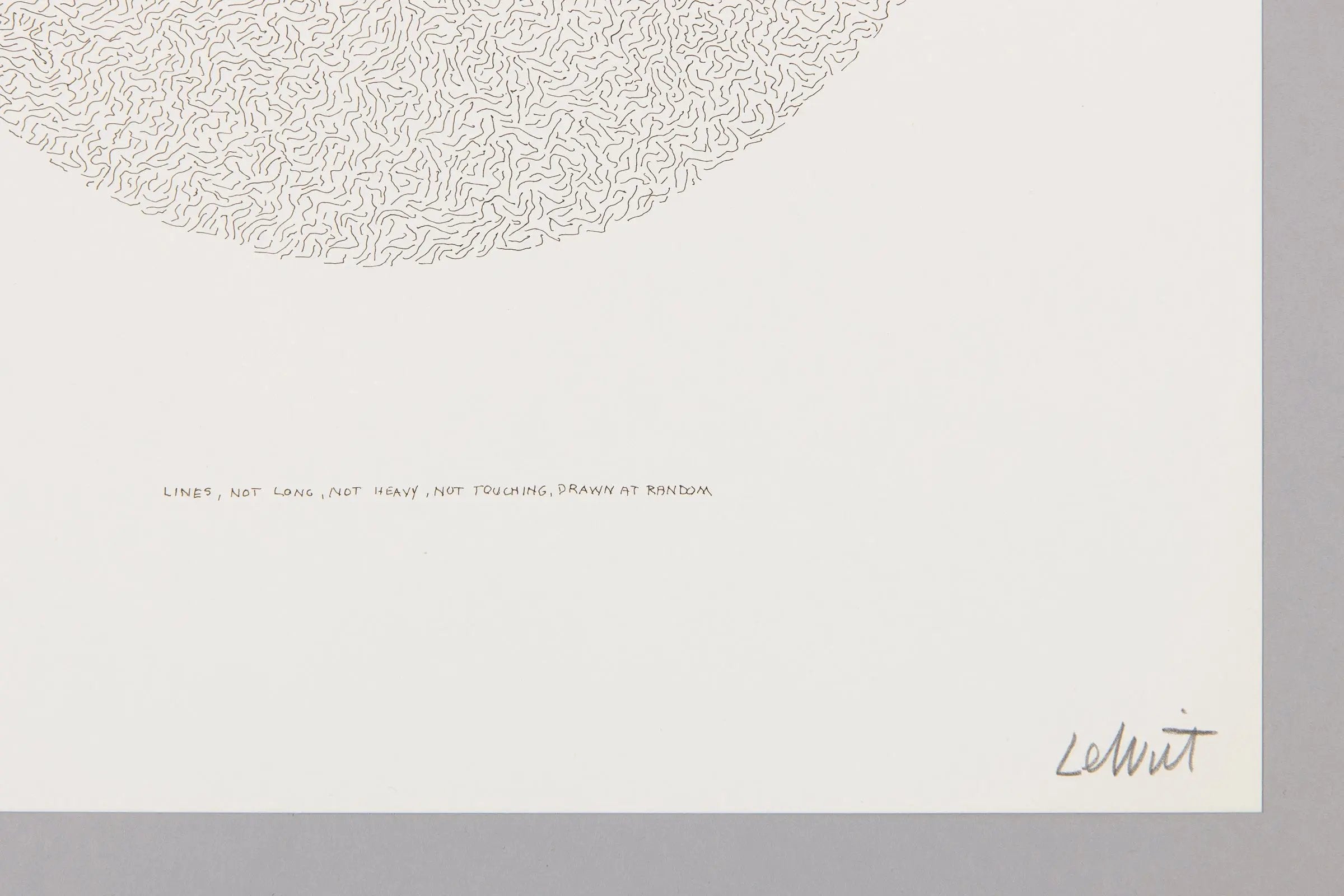 Sol LeWitt - Lines, Not Long, Not Heavy, Not Touching, Drawn at Random (Circle)