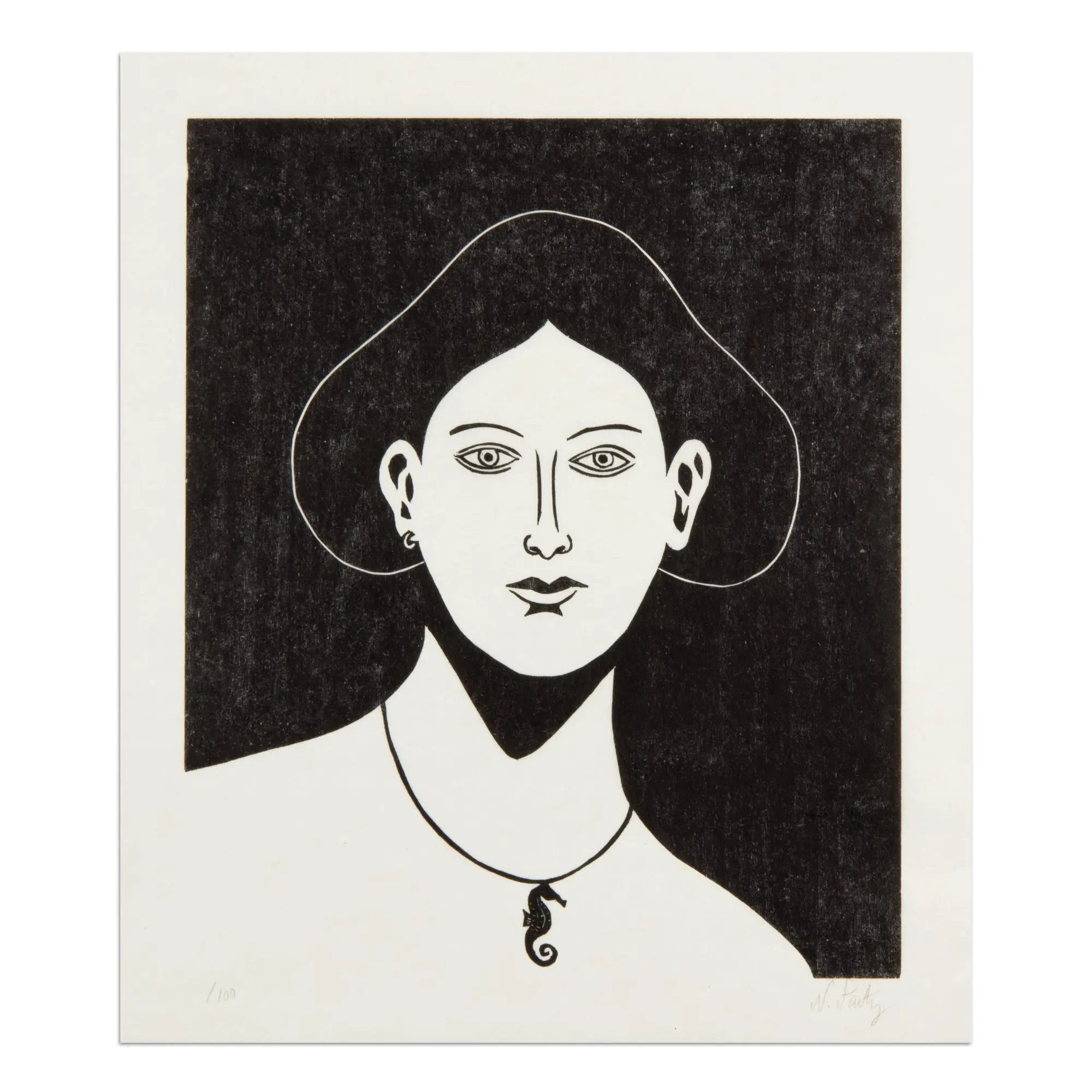 Nicolas Party - Portrait of a Seahorse Necklace