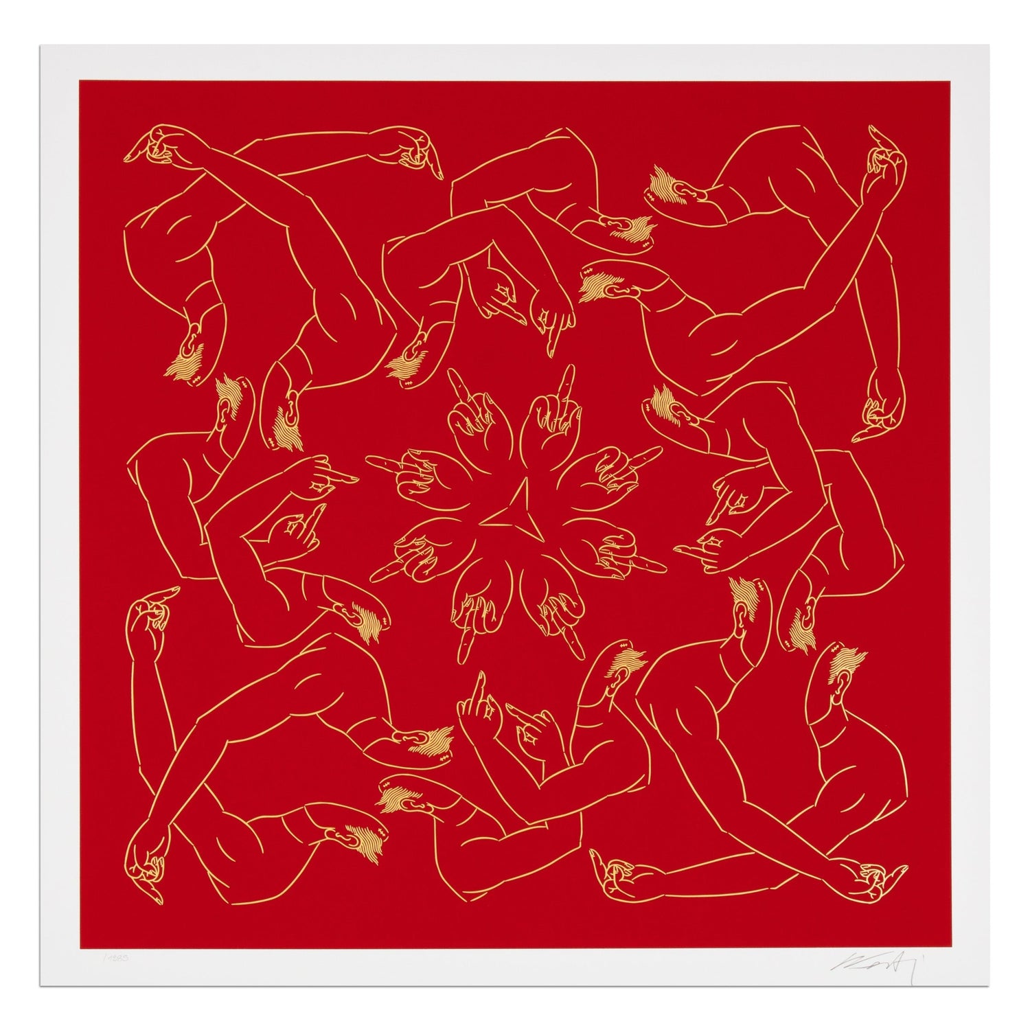 Ai Weiwei - Middle Finger in Red