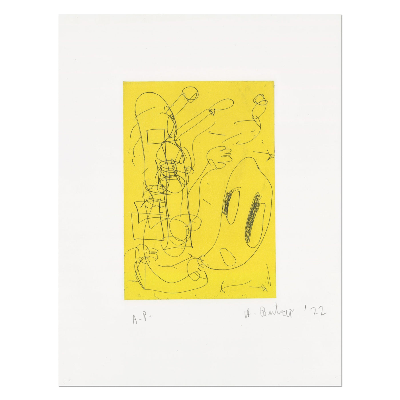 André Butzer - Untitled (Yellow)