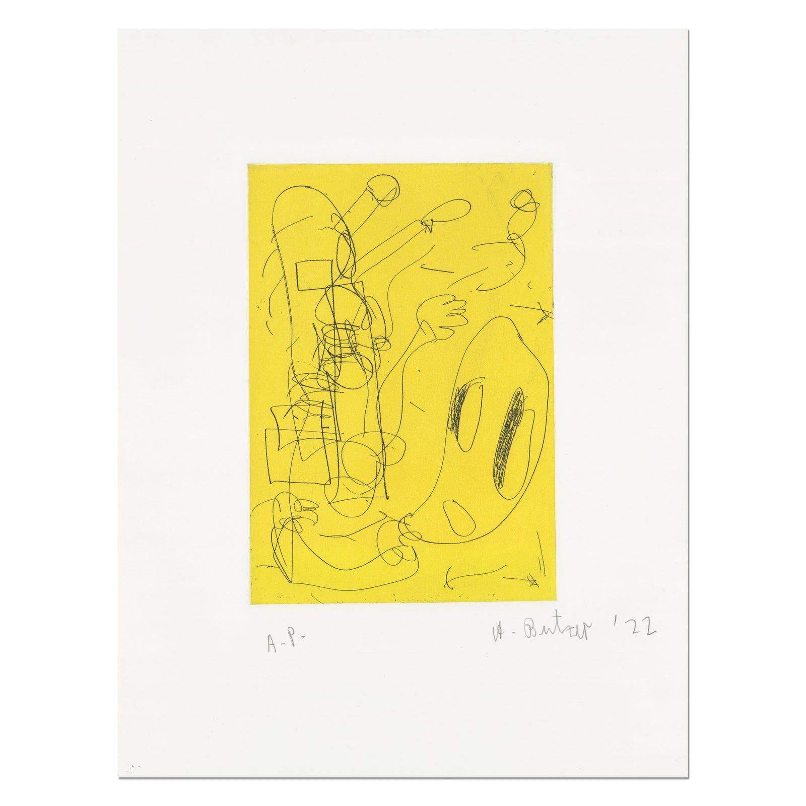 André Butzer - Untitled (Yellow)