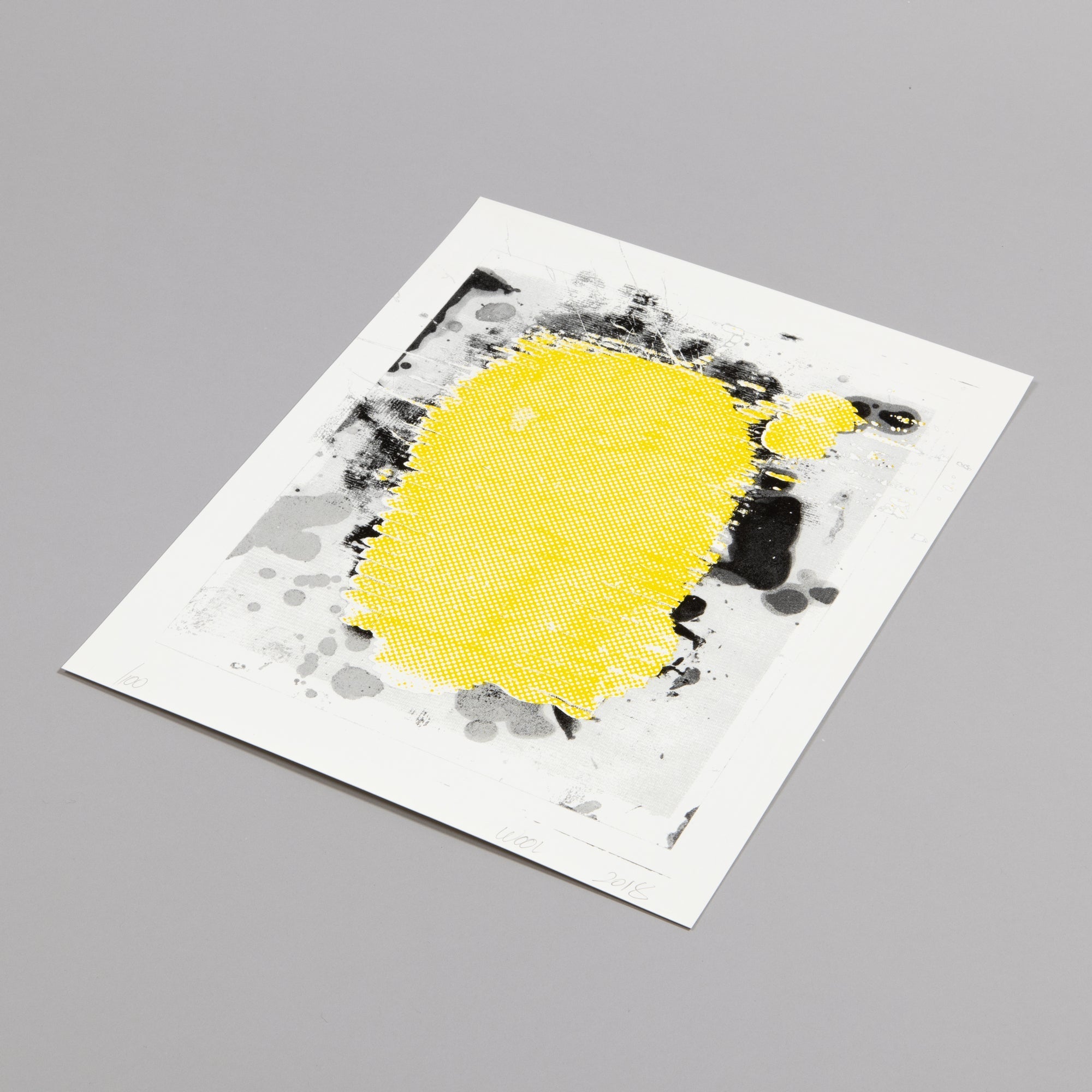 Christopher Wool - Portrait (yellow)