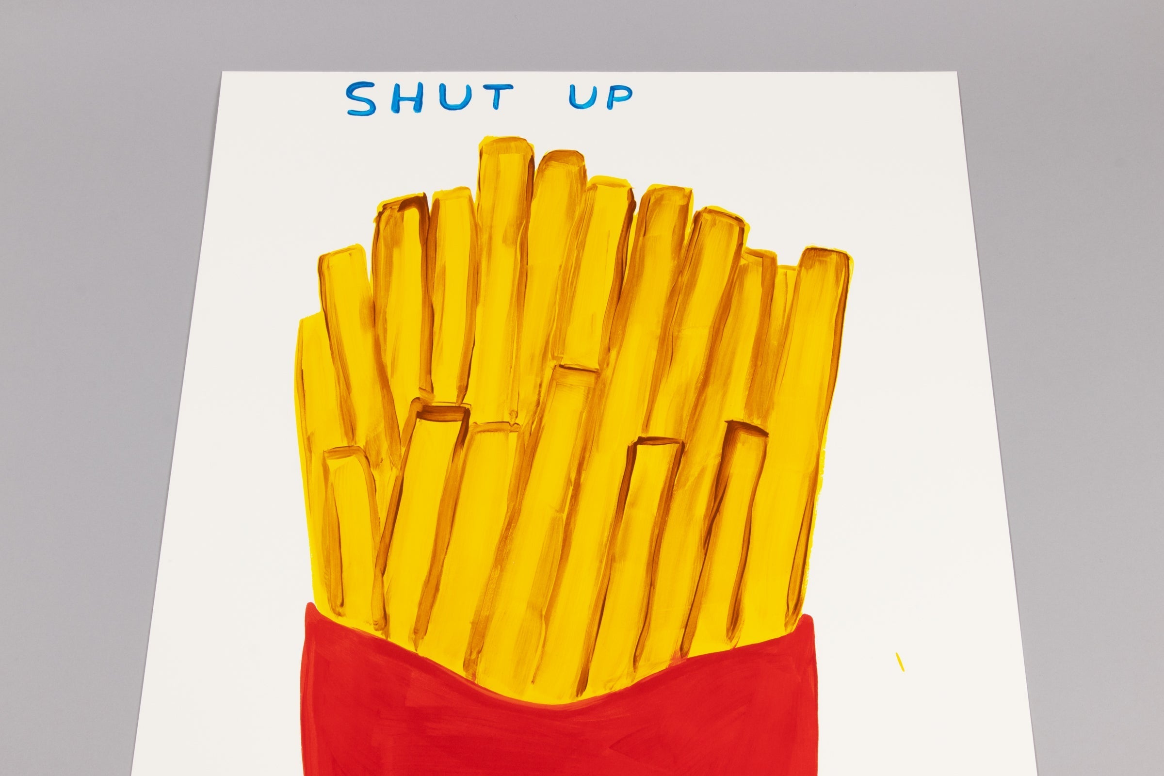 David Shrigley – Shut Up and Eat Your Fries | Signed Print