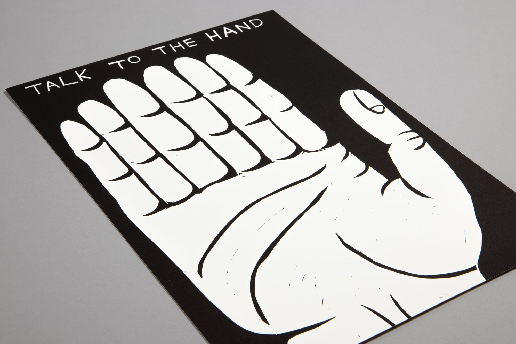 David Shrigley – Talk to the Hand | Signed Print