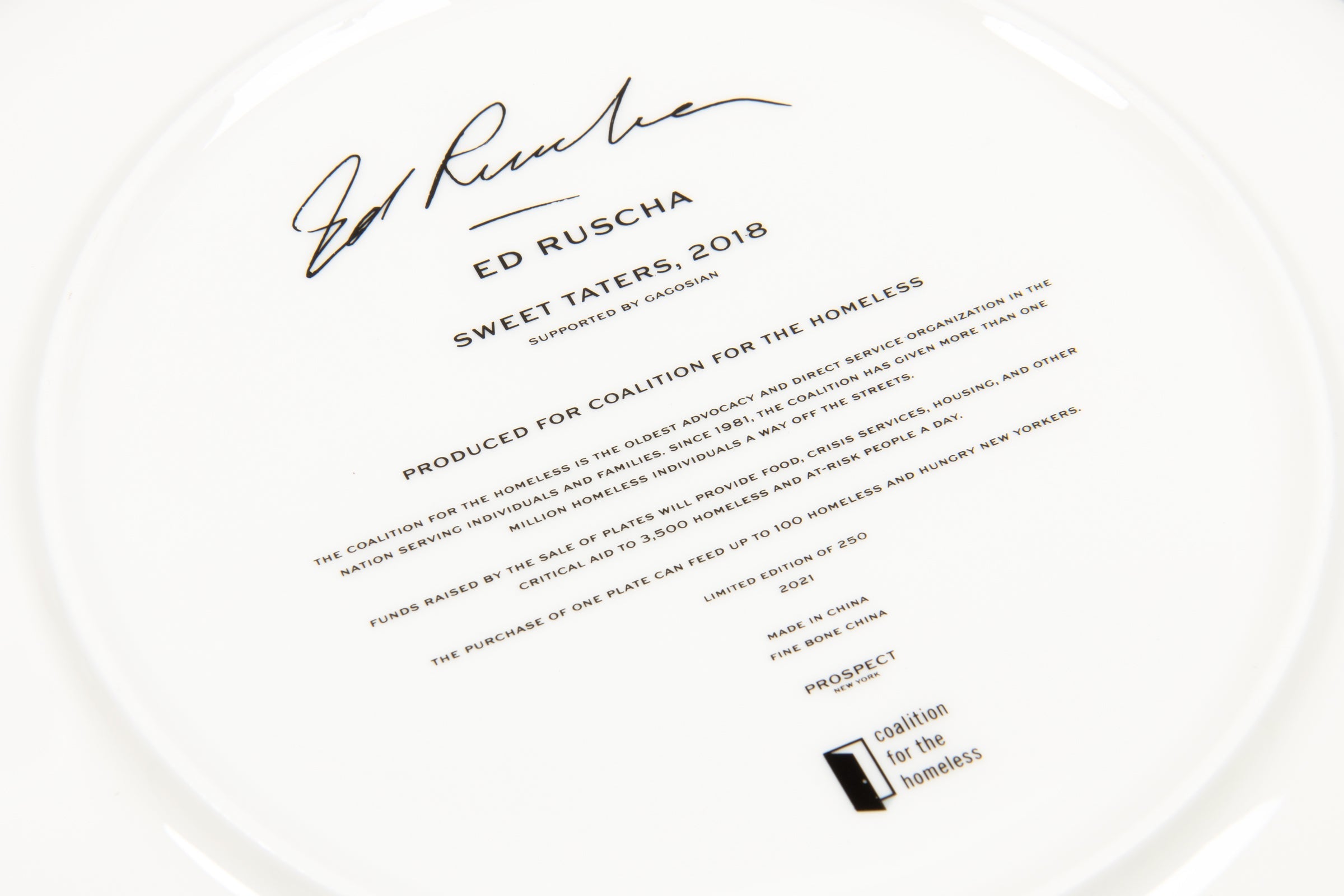 絵画 Ed Ruscha Sweet Taters Plate Ed Ruscha – Sweet Taters | Art Editions