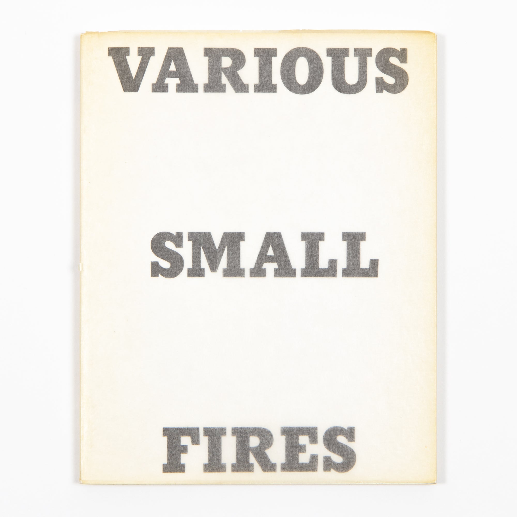Ed Ruscha - Various Small Fires and Milk