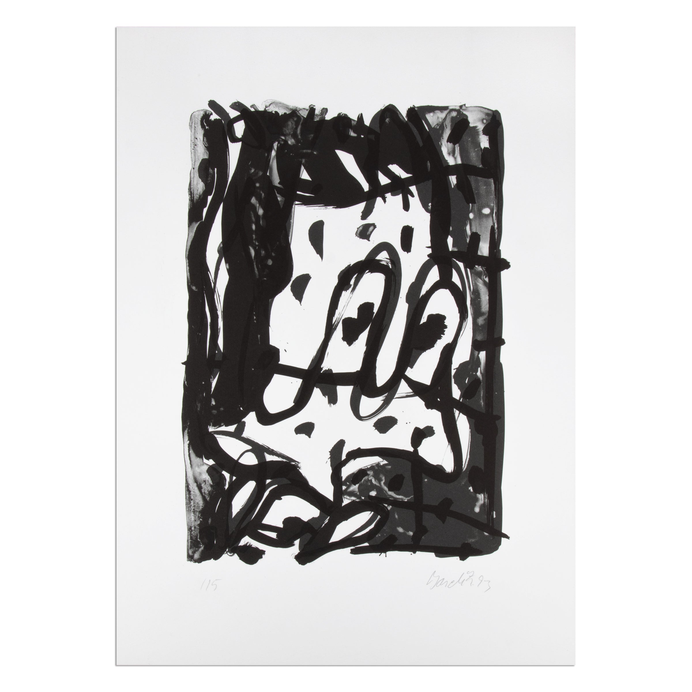 Georg Baselitz - 45 - August | Signed Print for Sale