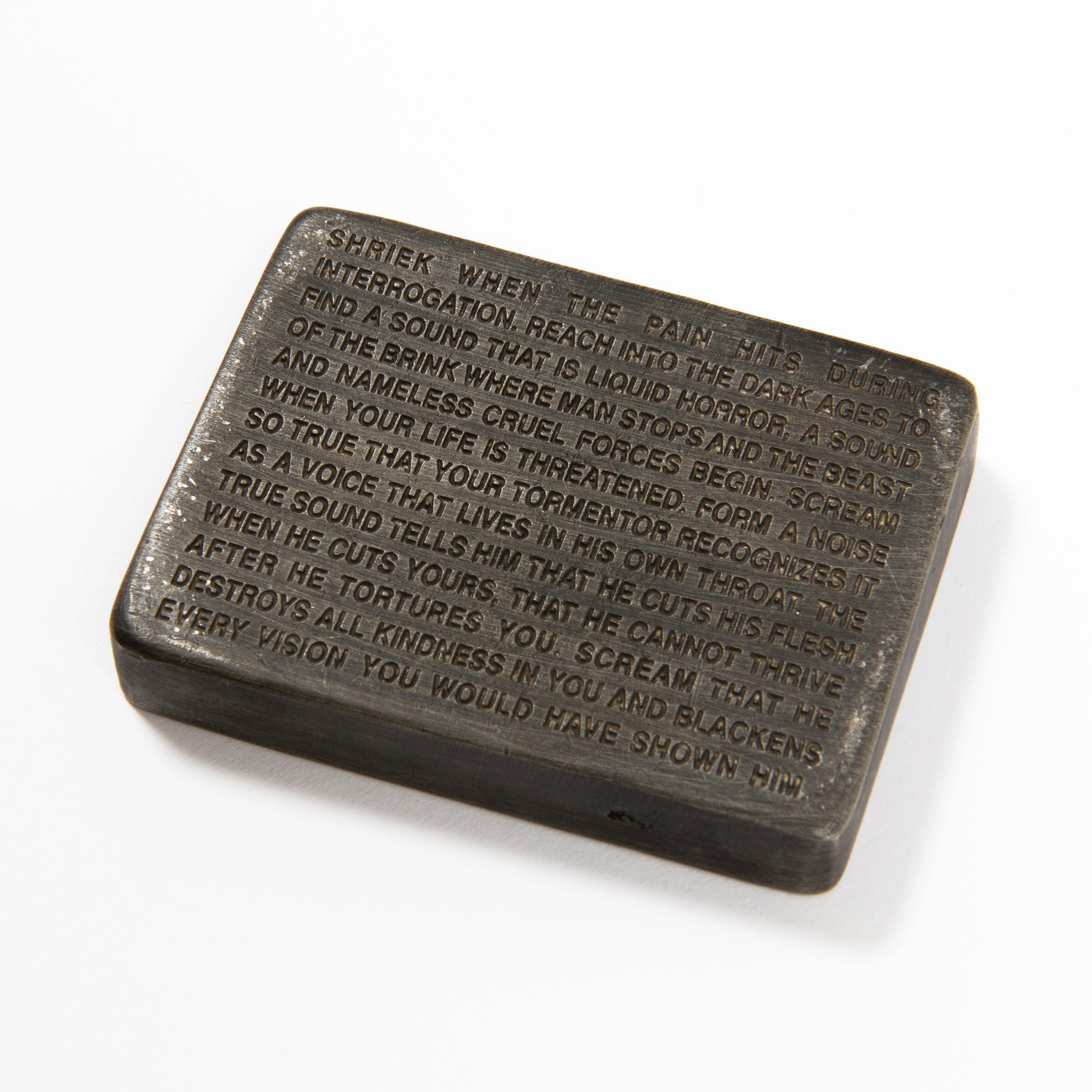 Jenny Holzer - Inflammatory Essays: Shriek When the Pain Hits During Interrogation