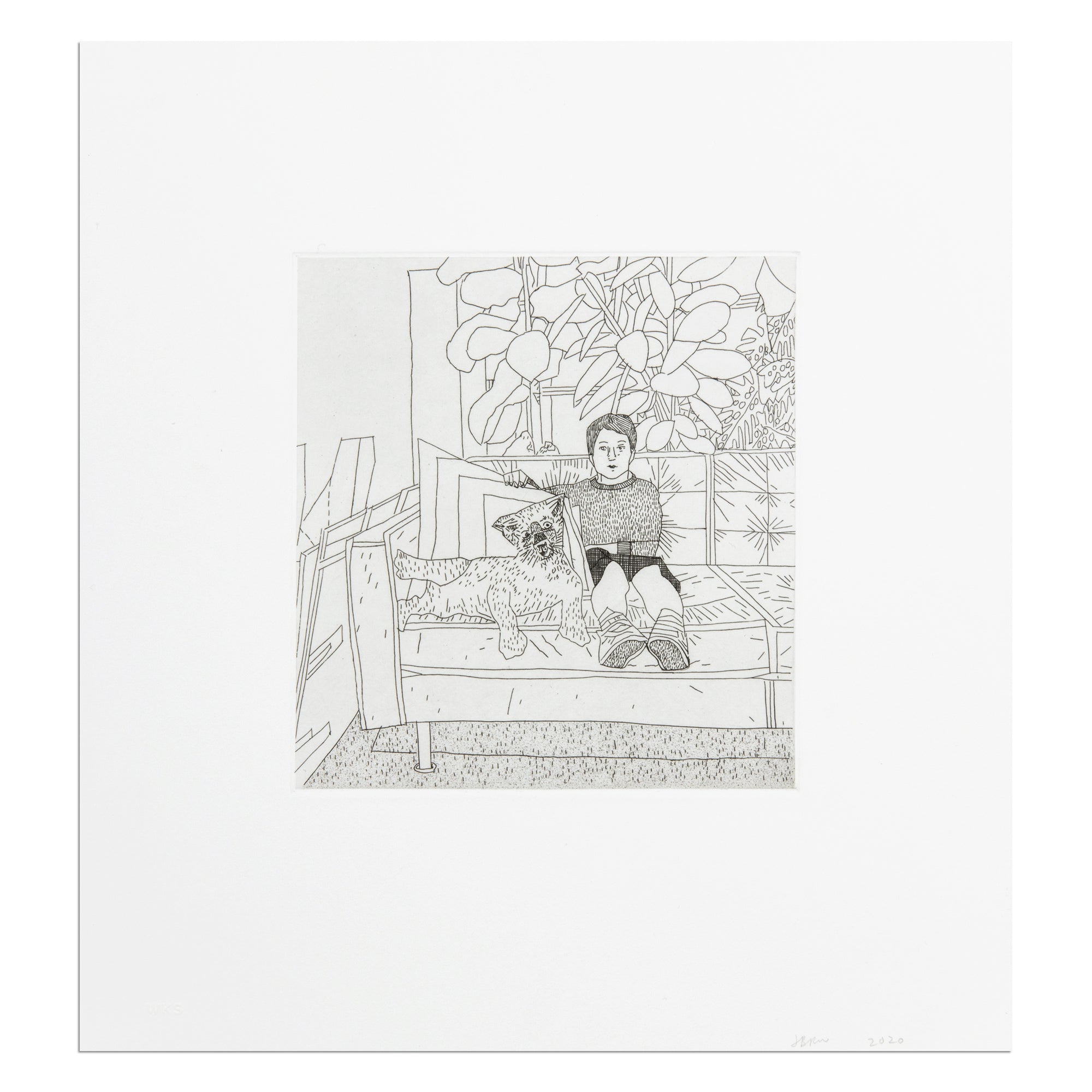 Jonas Wood - Kiki and Leopard