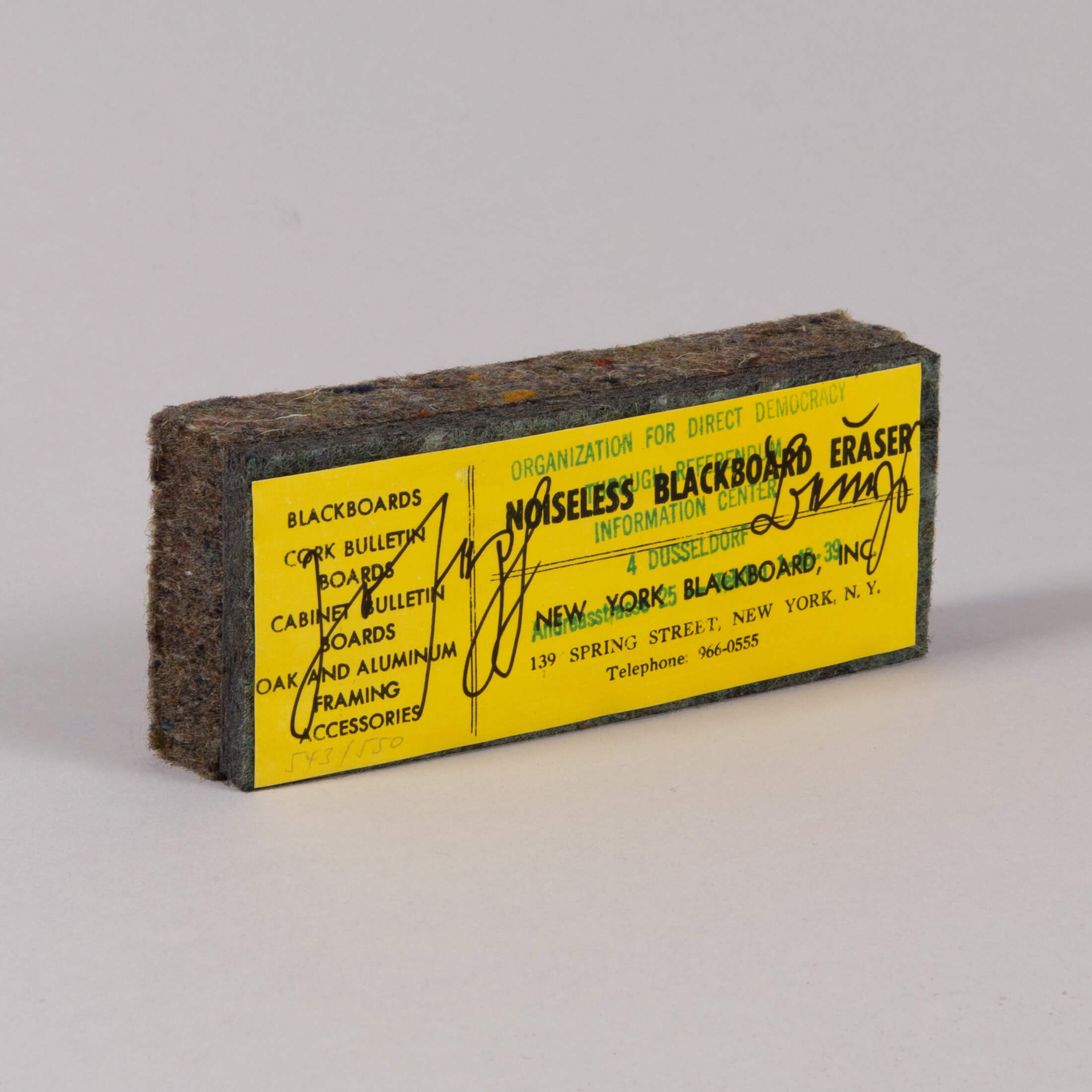 Joseph Beuys – Noiseless Blackboard Eraser
