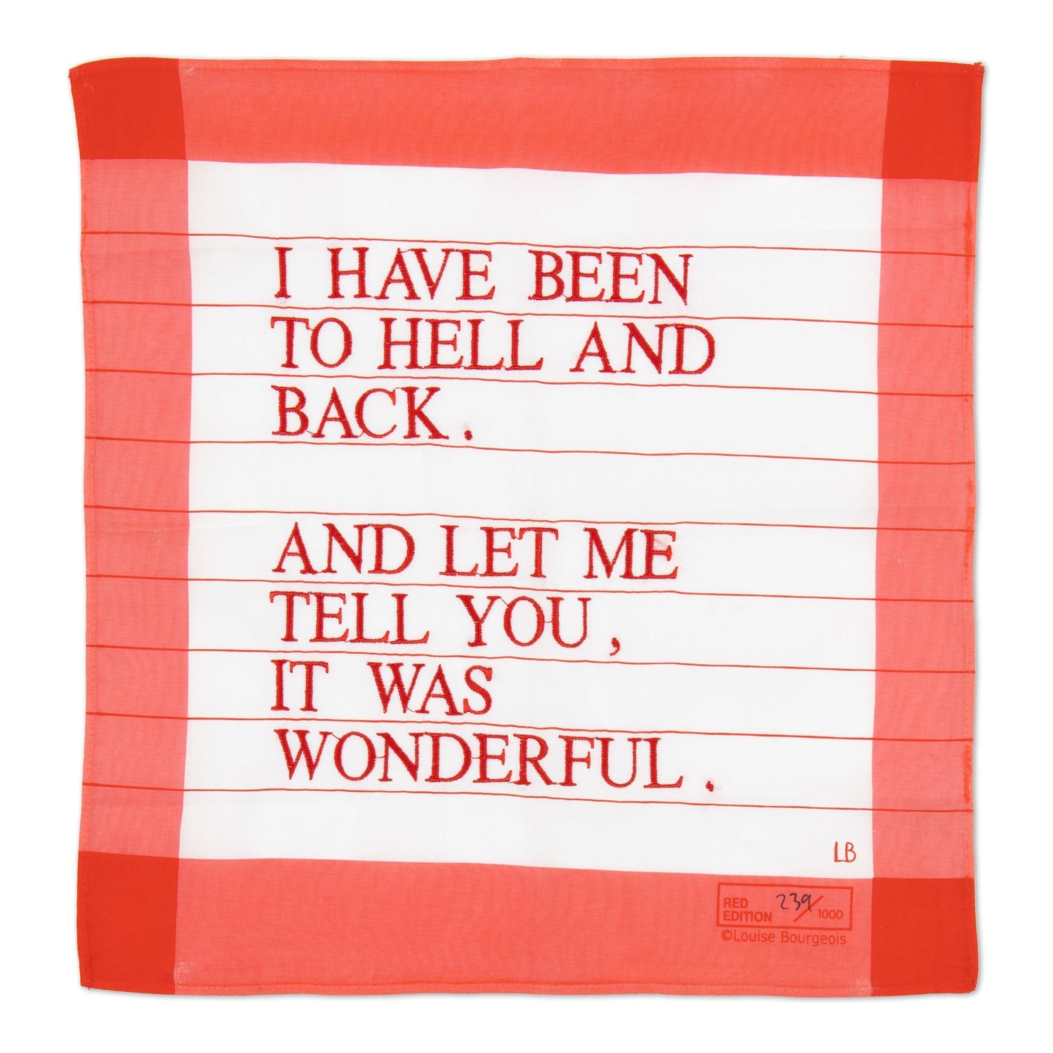 Louise Bourgeois - I Have Been to Hell and Back (Red)