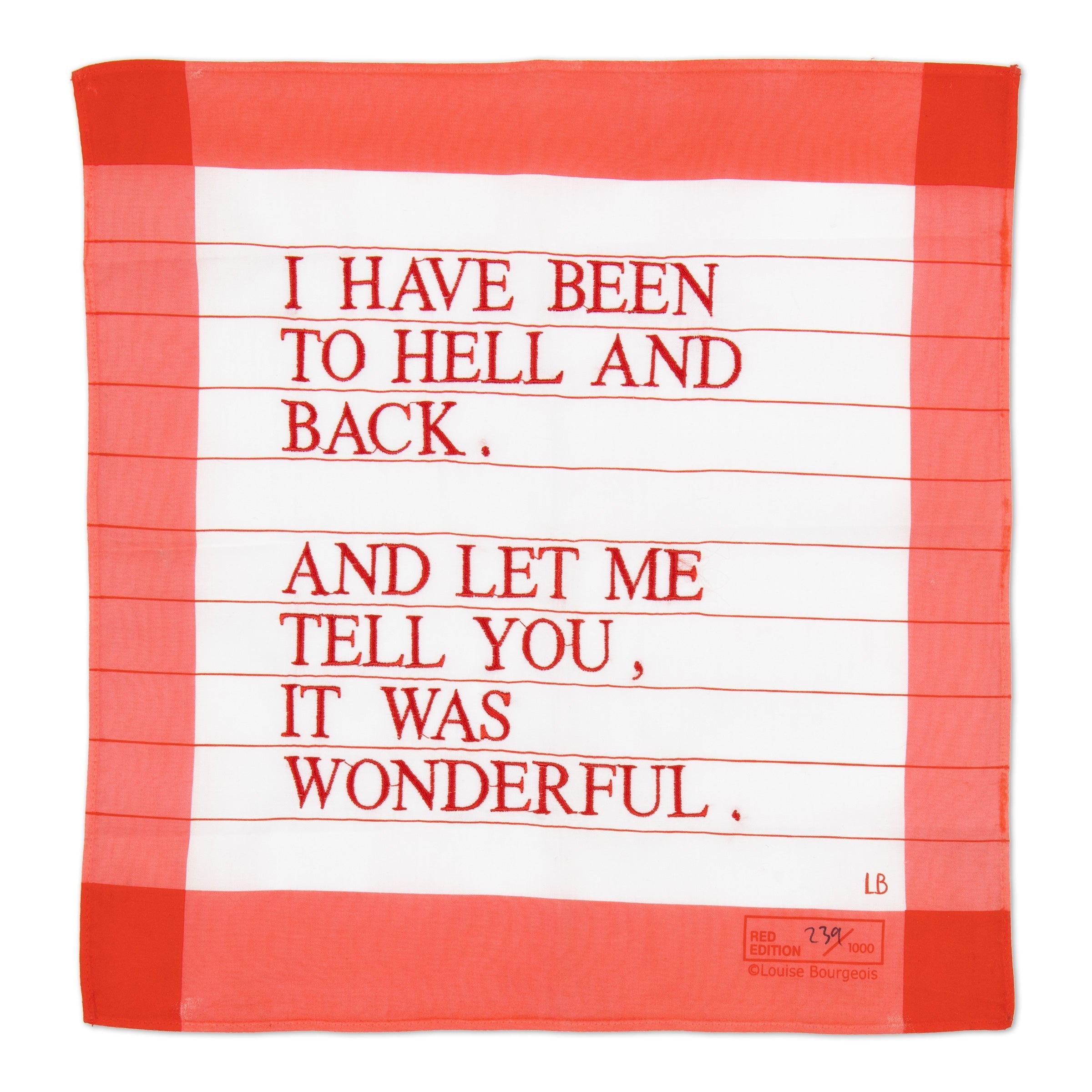 Louise Bourgeois - I Have Been to Hell and Back (Red)