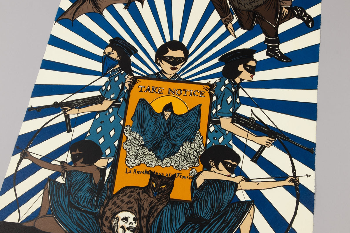 Marcel Dzama – La Revolución va a Ser Femenina (Blue)
