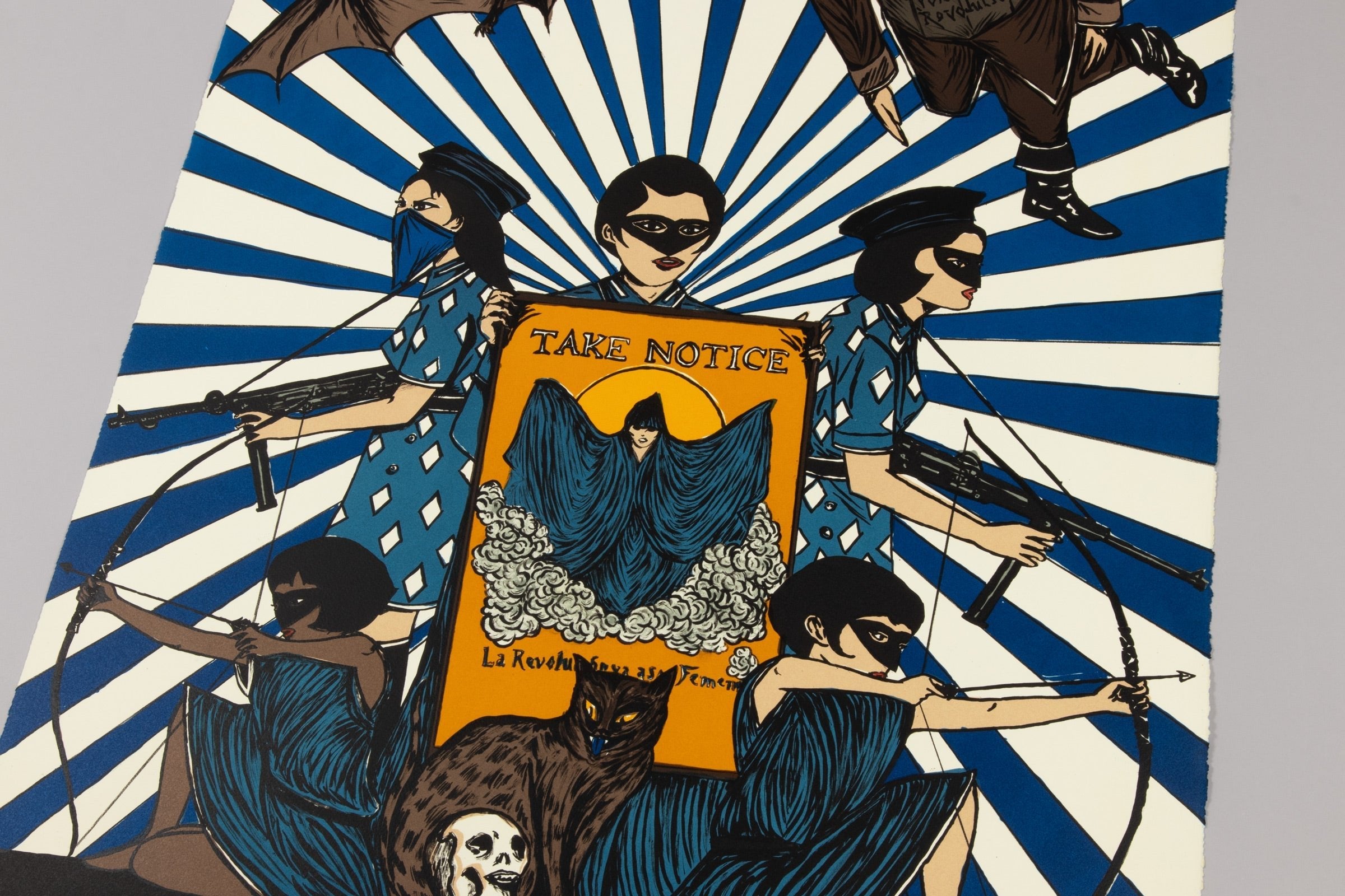 Marcel Dzama – La Revolución va a Ser Femenina (Blue)