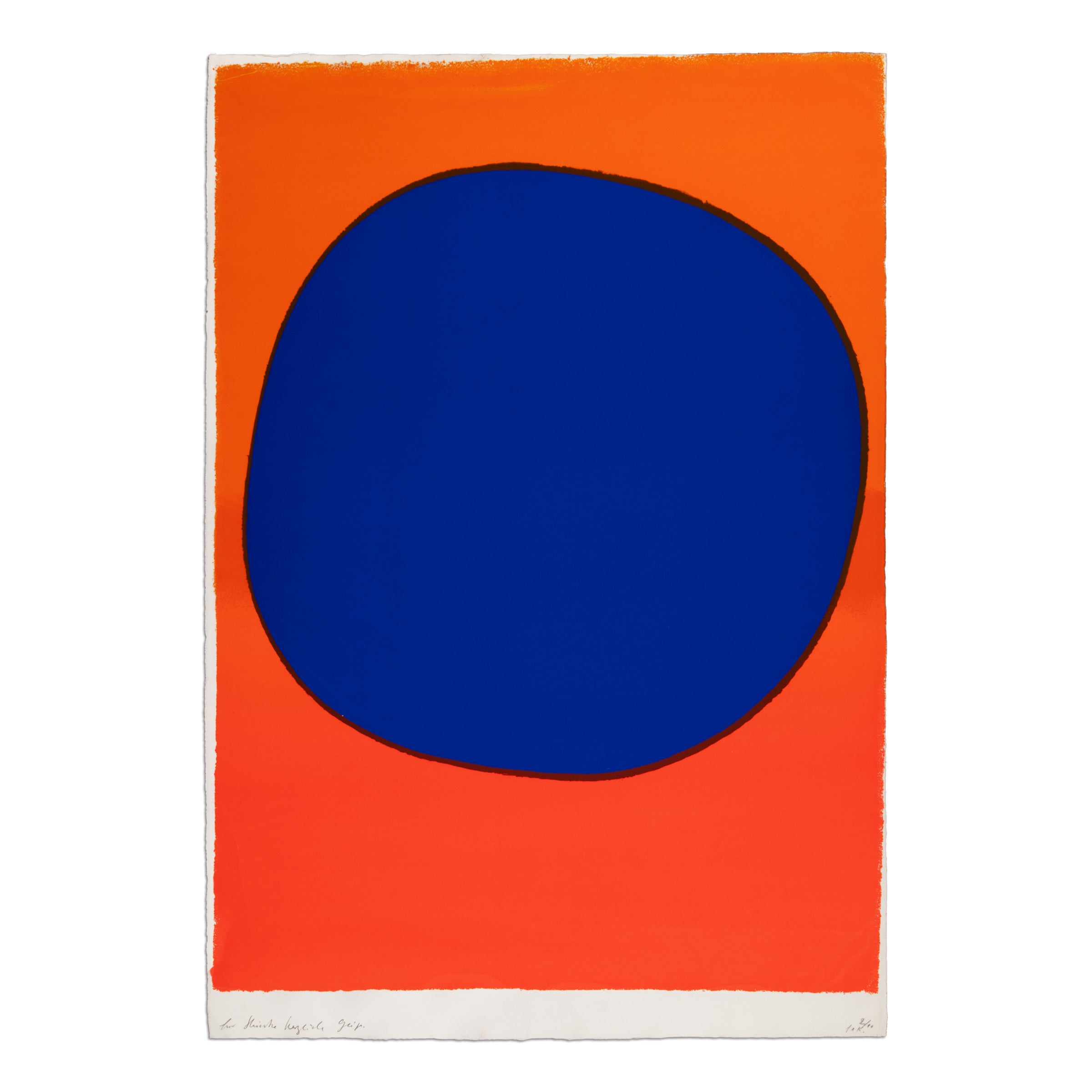 Rupprecht Geiger - Großes blaues Rund (blau - orange)