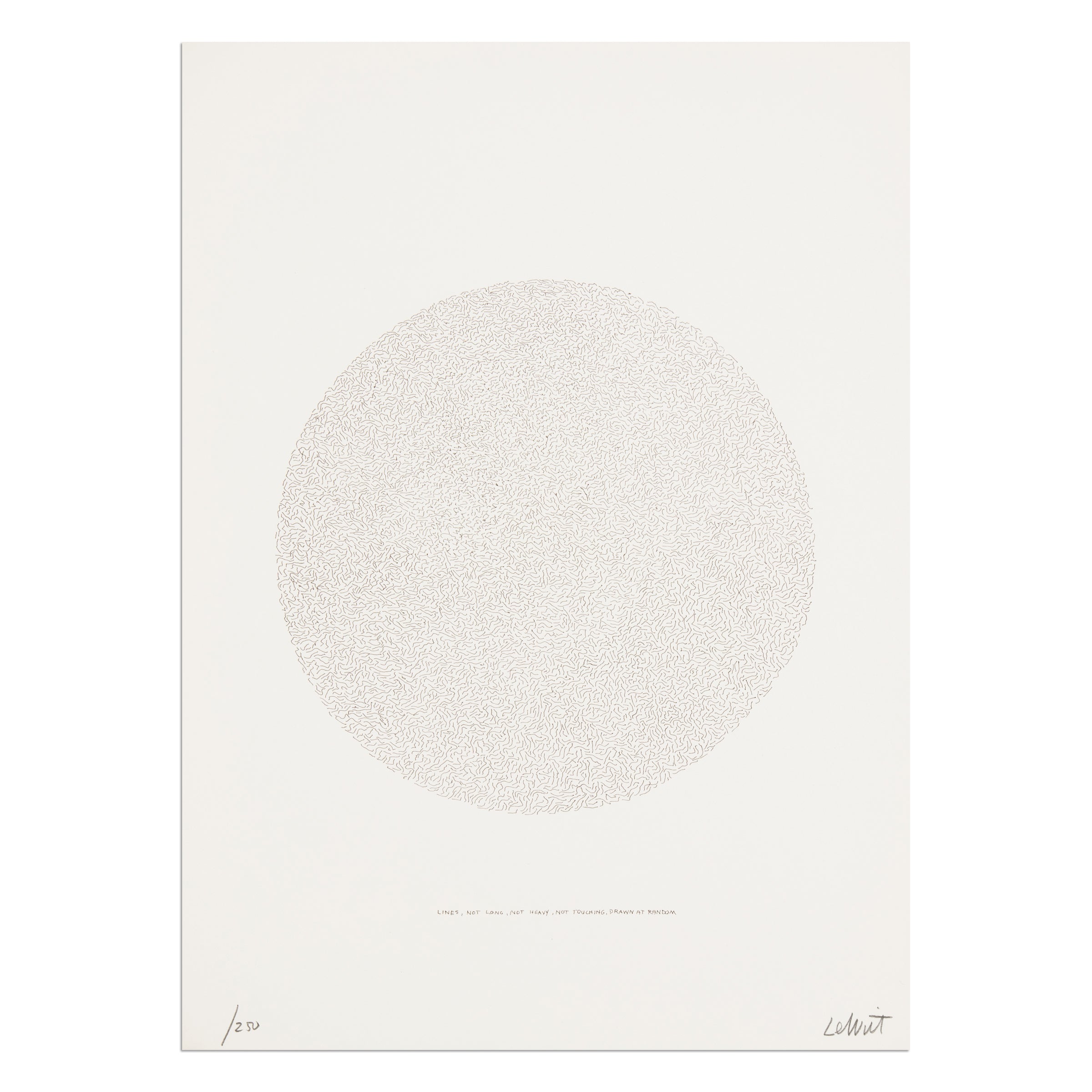 Sol LeWitt - Lines, Not Long, Not Heavy, Not Touching, Drawn at Random (Circle)