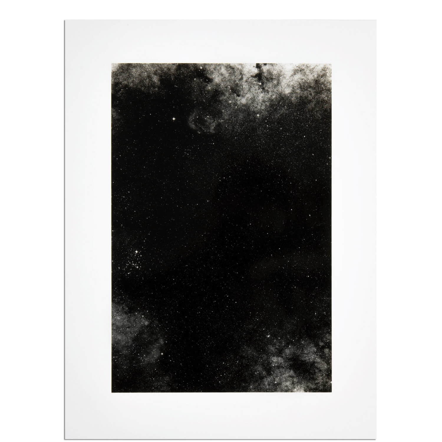 Thomas Ruff, Sterne: Black and white fine art print on a white background