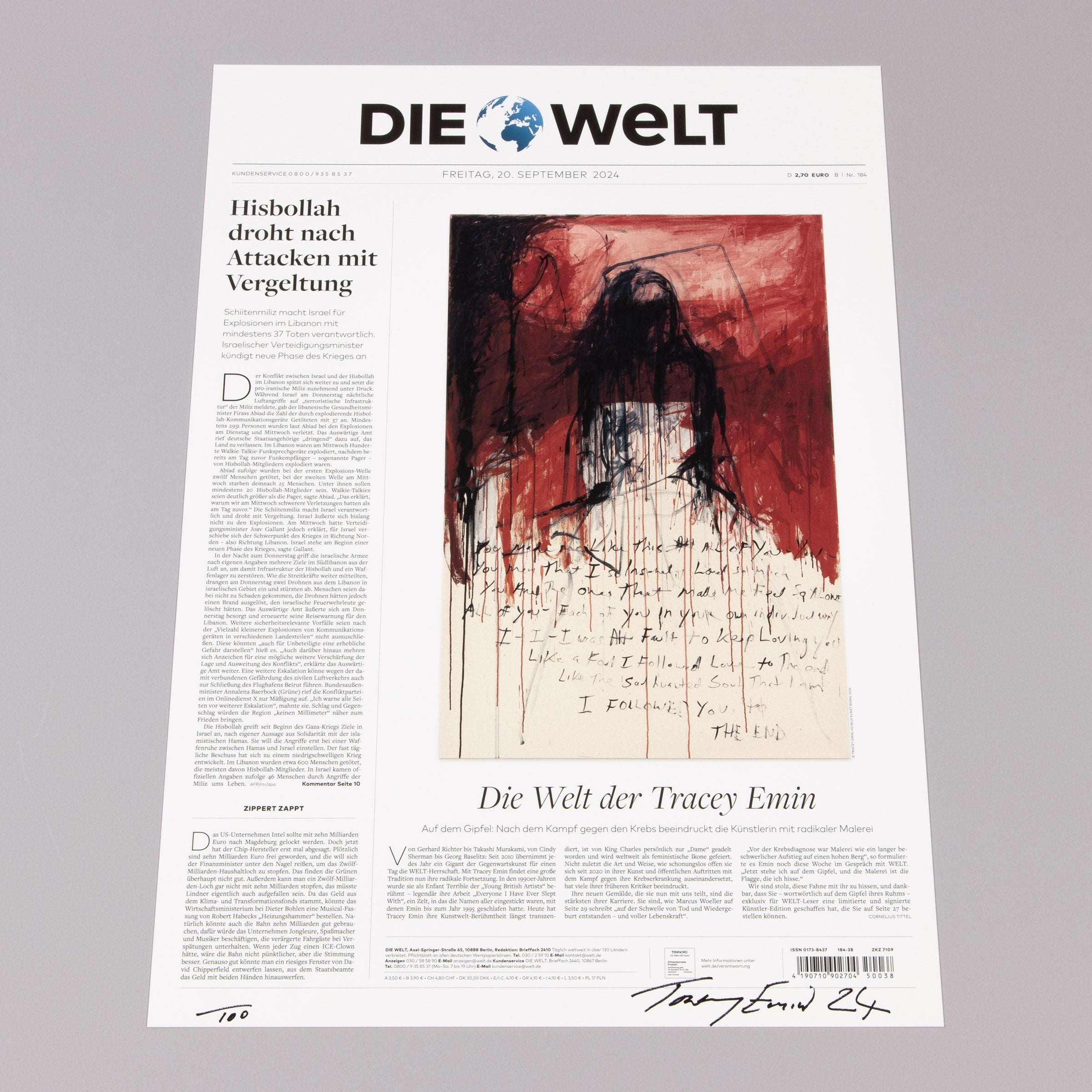 Tracey Emin – I Followed You to the End (Die Welt)