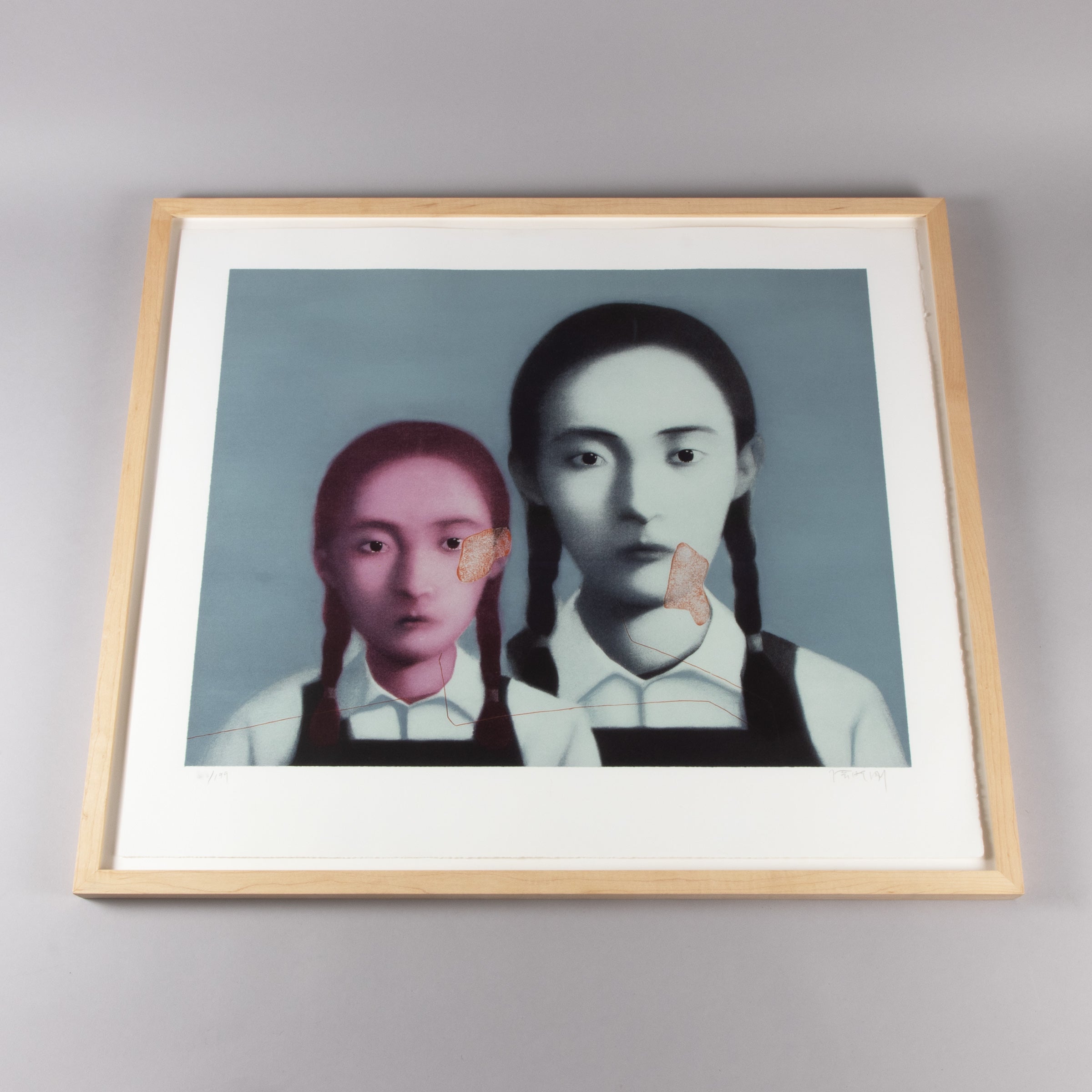 Zhang Xiaogang – Two Sisters | Original Signed Print