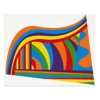 Sol LeWitt, Arc and Bands in Colors 2